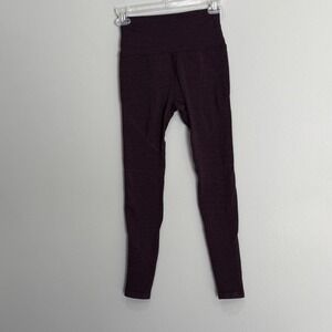 Alphalete‎ Women Purple Marl High Waisted Athletic Leggings Size S ID00034 Plum